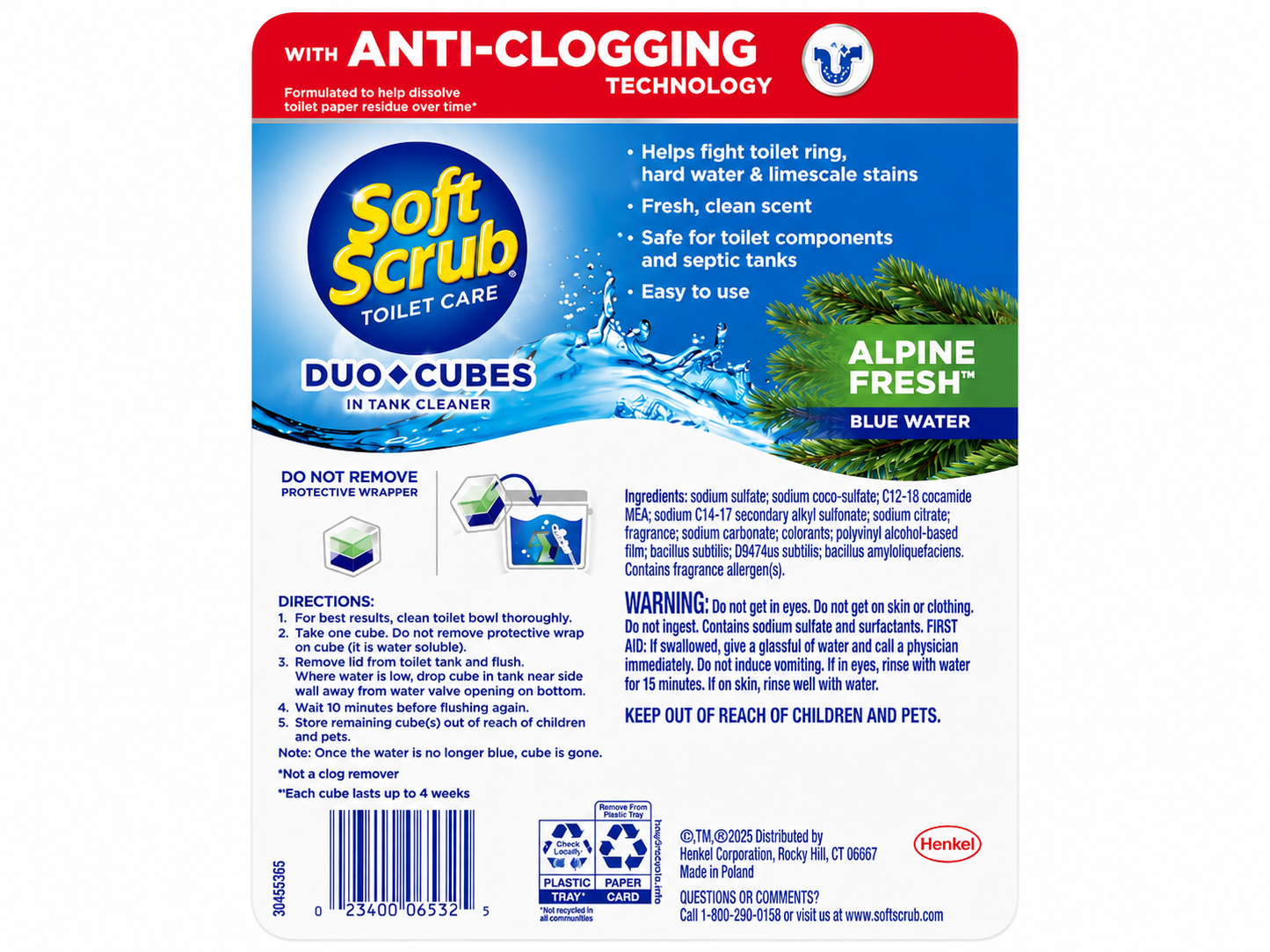 **Soft Scrub Toilet Care Alpine Fresh Toilet Tank Cleaning Cubes, 2-Pack (8 Cubes Total)**