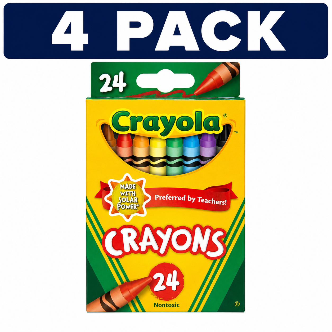 Crayola Crayons 24 Count 4 PACK Bundle with 96 Crayons Total