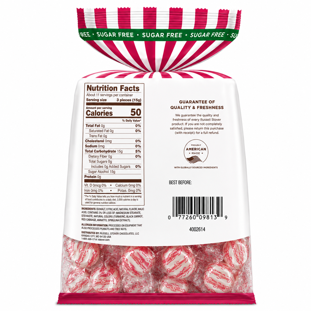 Russell Stover Sugar Free Cinnamon Buttons Hard Candies 12 Oz Bag | 4 PACK